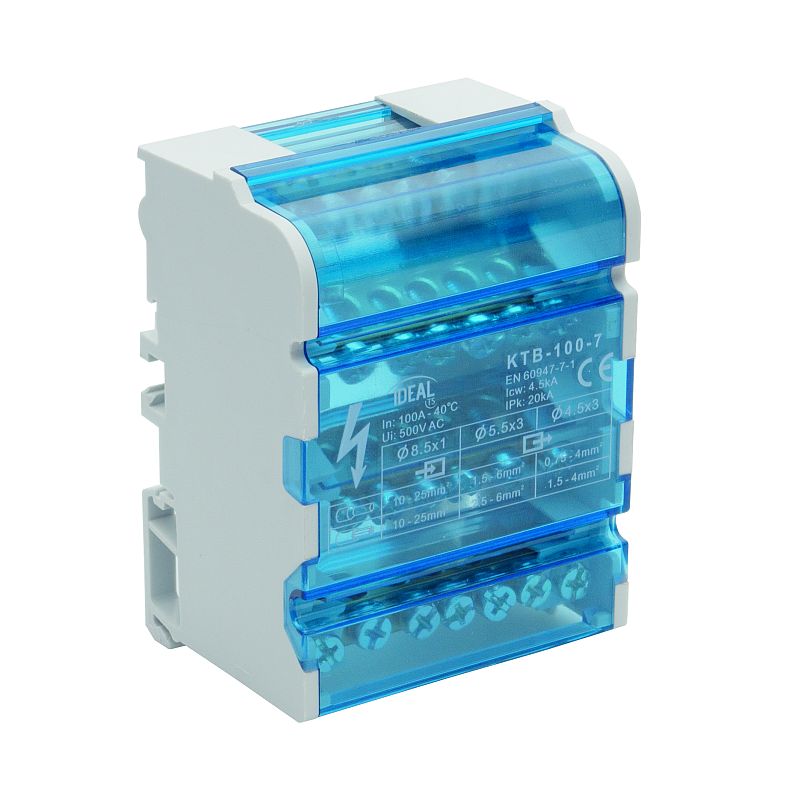 Blok łączeniowy zaciskowy czetoropolowy KTB-100-7